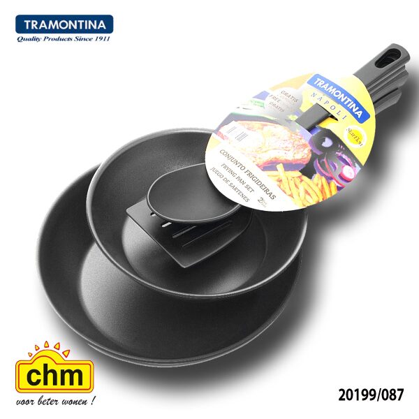 TRAMONTINA ALLUMINUM FRYING PAN SET WITH INTERNAL NON-STICK COATING 4 PCS-0