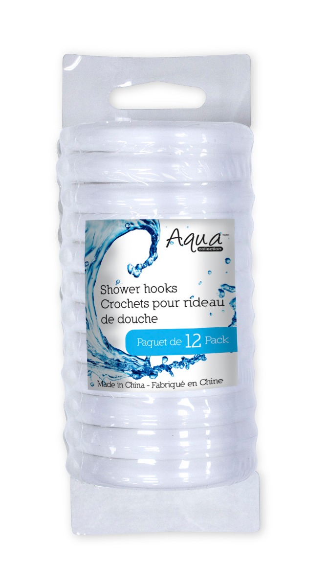 SAFDIE SHOWER CURTAIN HOOKS 12PACK WHITE-0