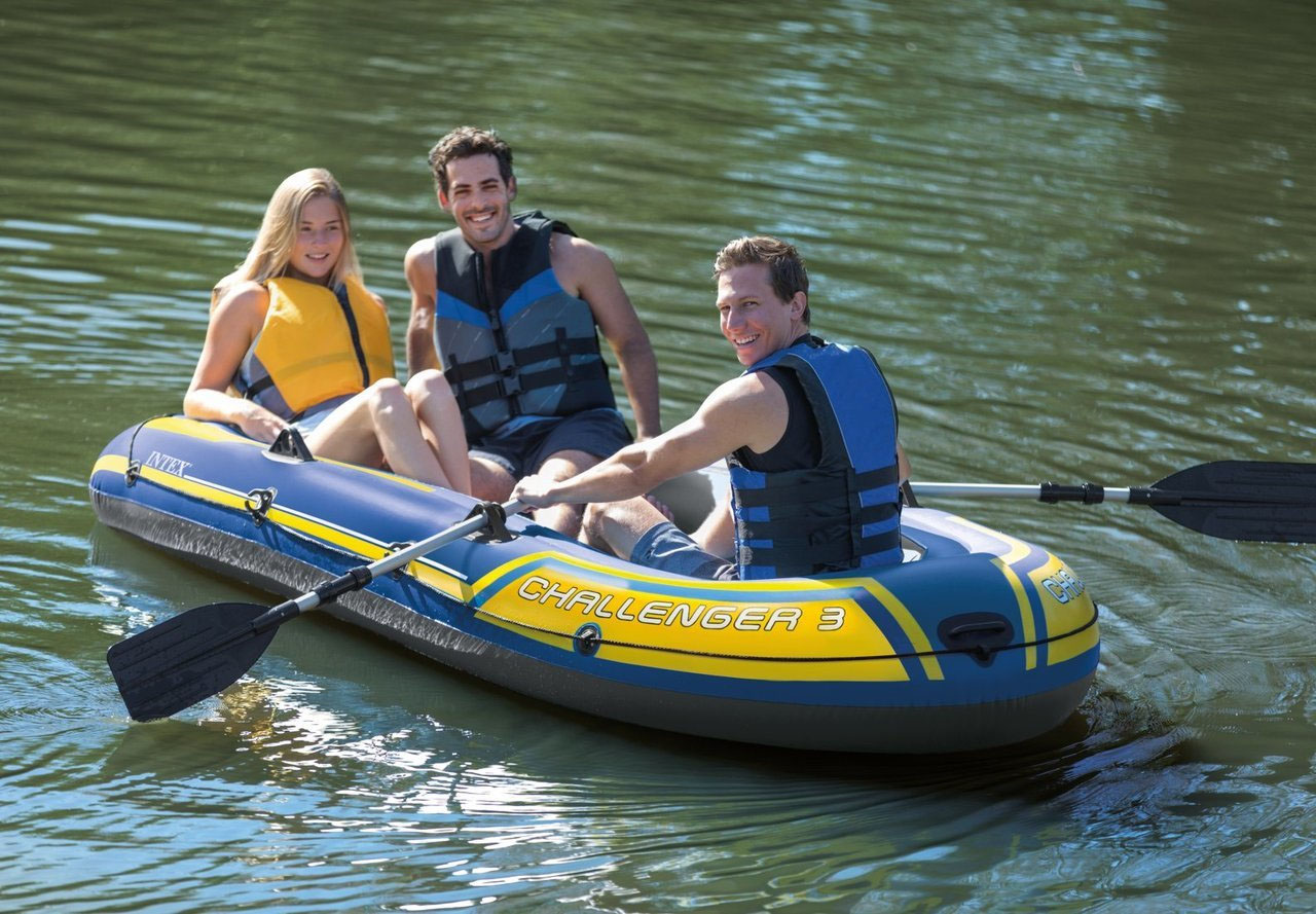INTEX CHALLENGER 3 BOAT SET-0