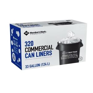 MEMER'S MARK 33 GALLON COMMERCIAL TRASH BAGS 16 ROLLS-0