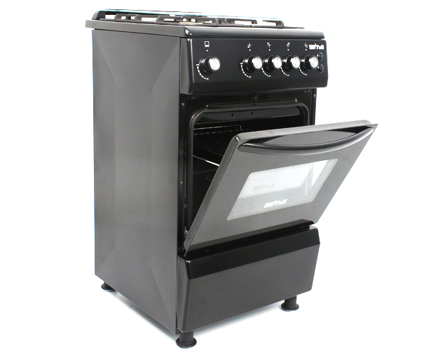 BOTRALI 4 BRANDERS GASFORNUIS ZWART 20INCH-6808 BOTRALI 4 BRANDERS GASFORNUIS ZWART 20INCH-6808
