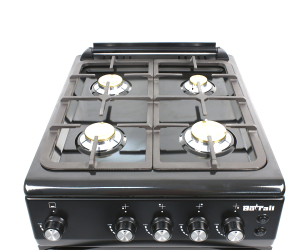BOTRALI 4 BRANDERS GASFORNUIS ZWART 20INCH-6809 BOTRALI 4 BRANDERS GASFORNUIS ZWART 20INCH-6809