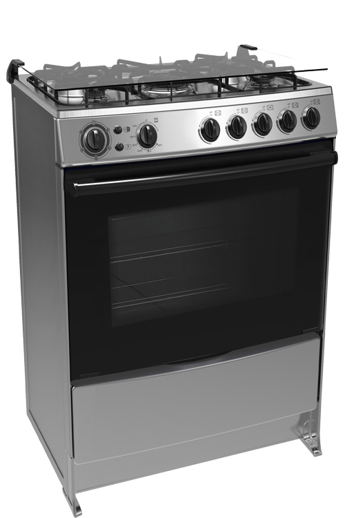 BOTRALI 5 BRANDERS GASFORNUIS ZILVER 30INCH-0