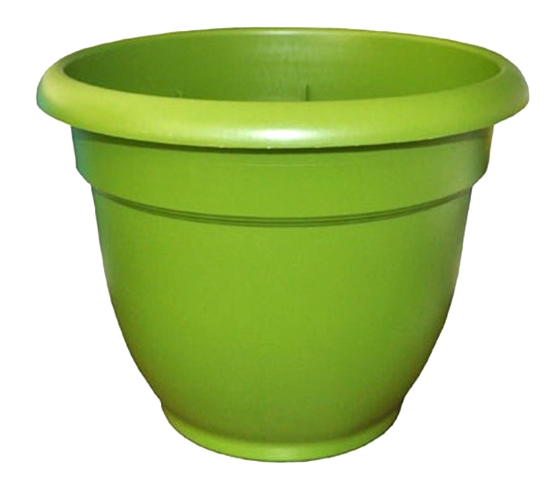 ARIANA PLASTIEK BLOEMPOTTEN MET ONDERLEGGER GROEN 6 INCH-0