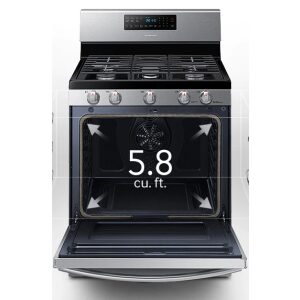 SAMSUNG 5 BRANDERS GASFORNUIS 5.8CU.FT -0