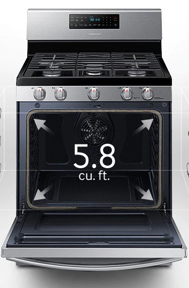 SAMSUNG 5 BRANDERS GASFORNUIS 5.8CU.FT -0