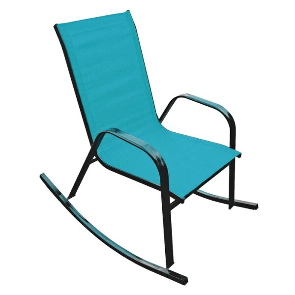 OUTDOOR ROCKING TEXTILENE CHAIR LIGHT BLUE-0