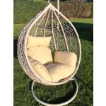 GREEN RATTAN SWING CHAIR WITH CUSHION -0