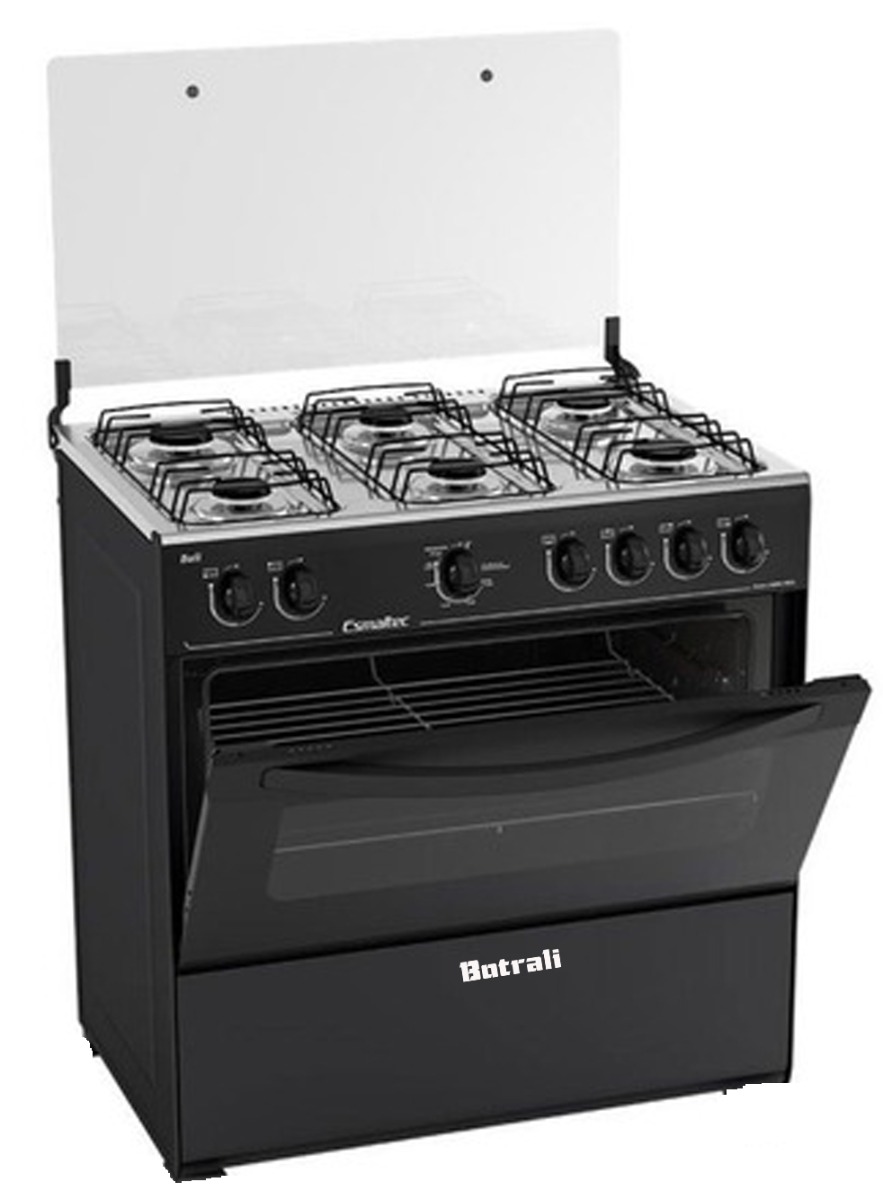 BOTRALI 6 BRANDERS GASFORNUIS ZWART 30INCH-0