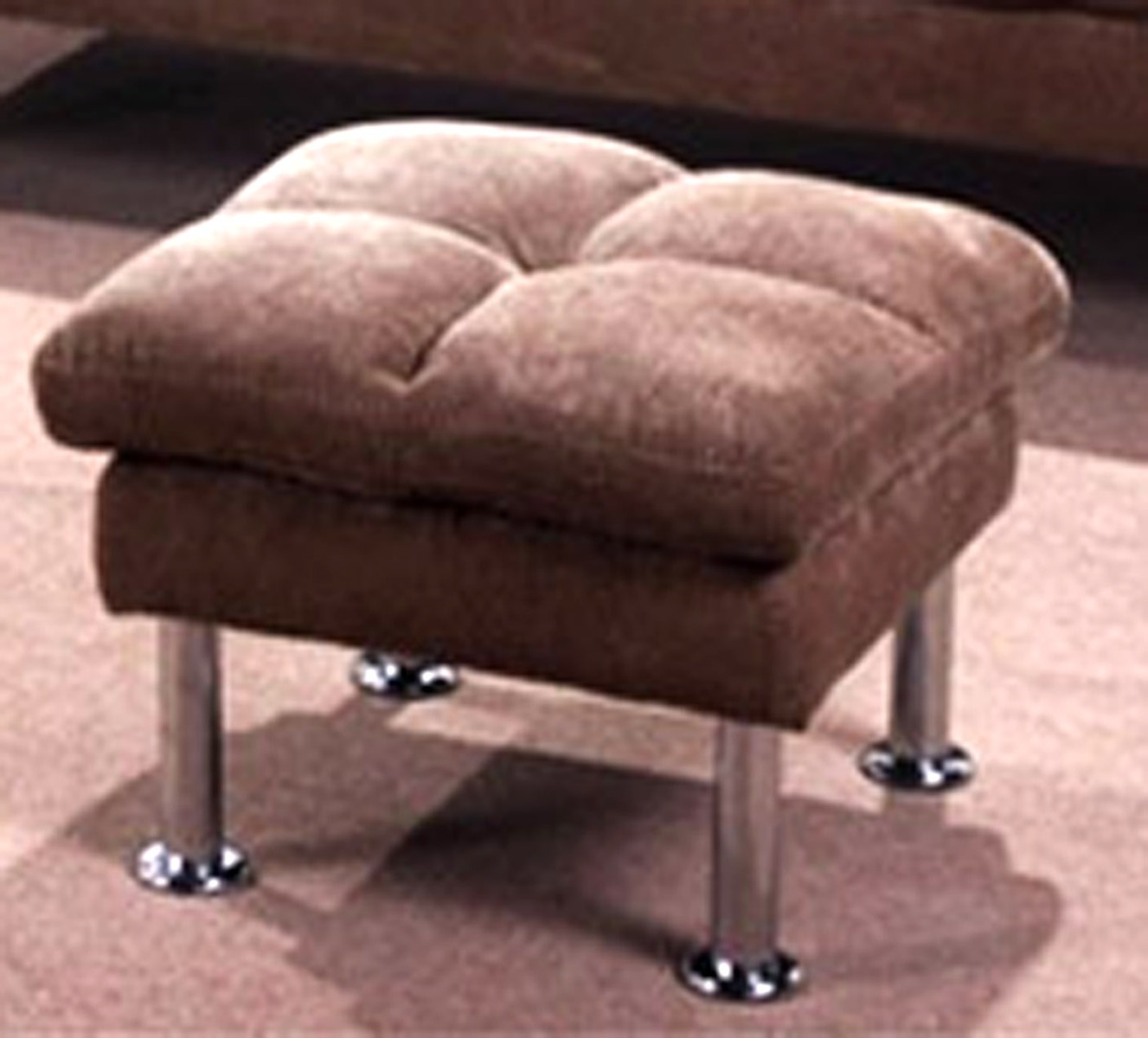 OTTOMAN DONKER BRUIN 1ZIT BANK-0