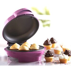 BRENTWOOD NON-STICK 7 MINI CUPCAKE MAKER MACHINE PINK-0