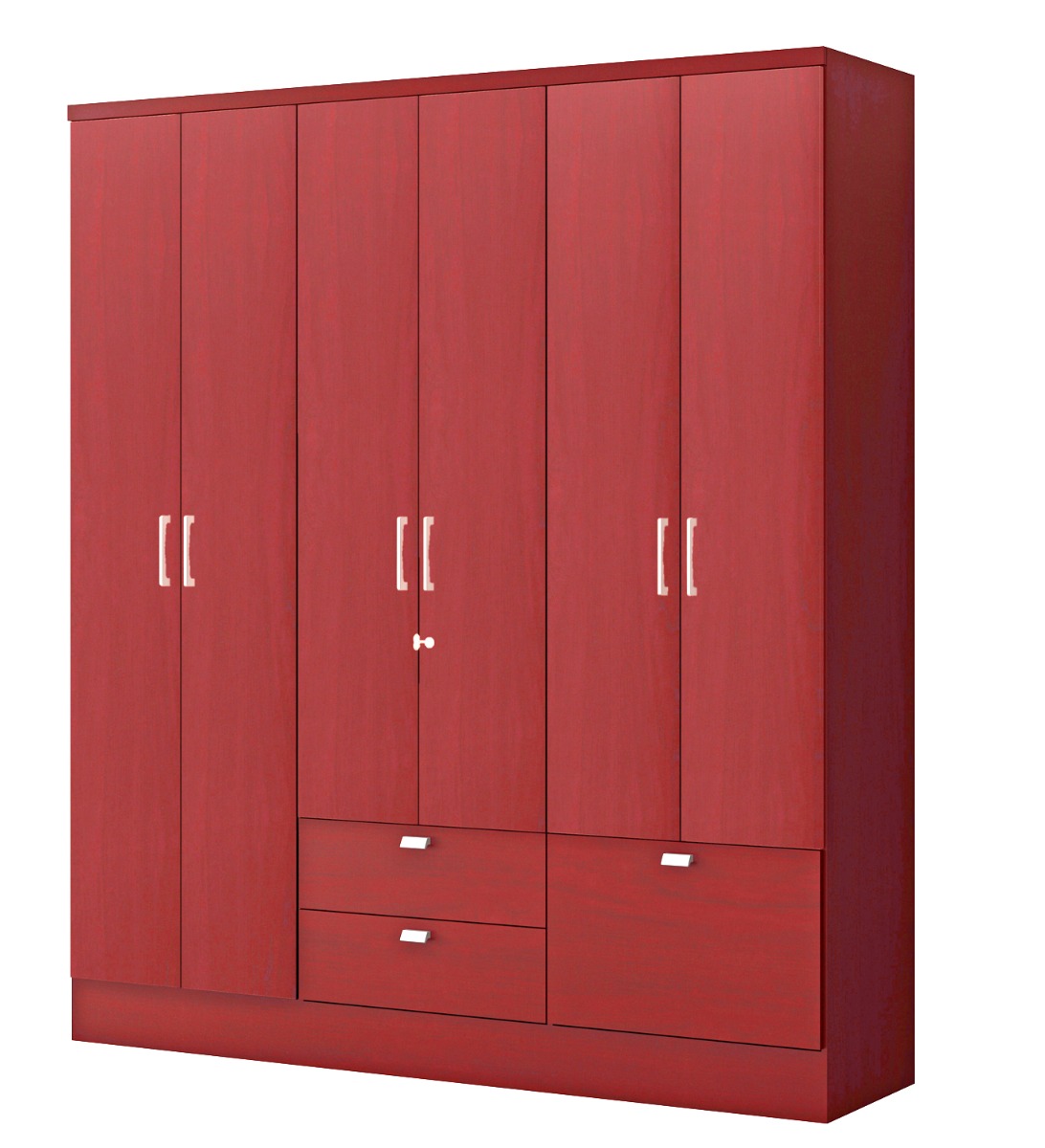 MOVEIS CARRARO 6 DEUREN + 3 LADEN KLEDINGKAST MAHOGANY-0