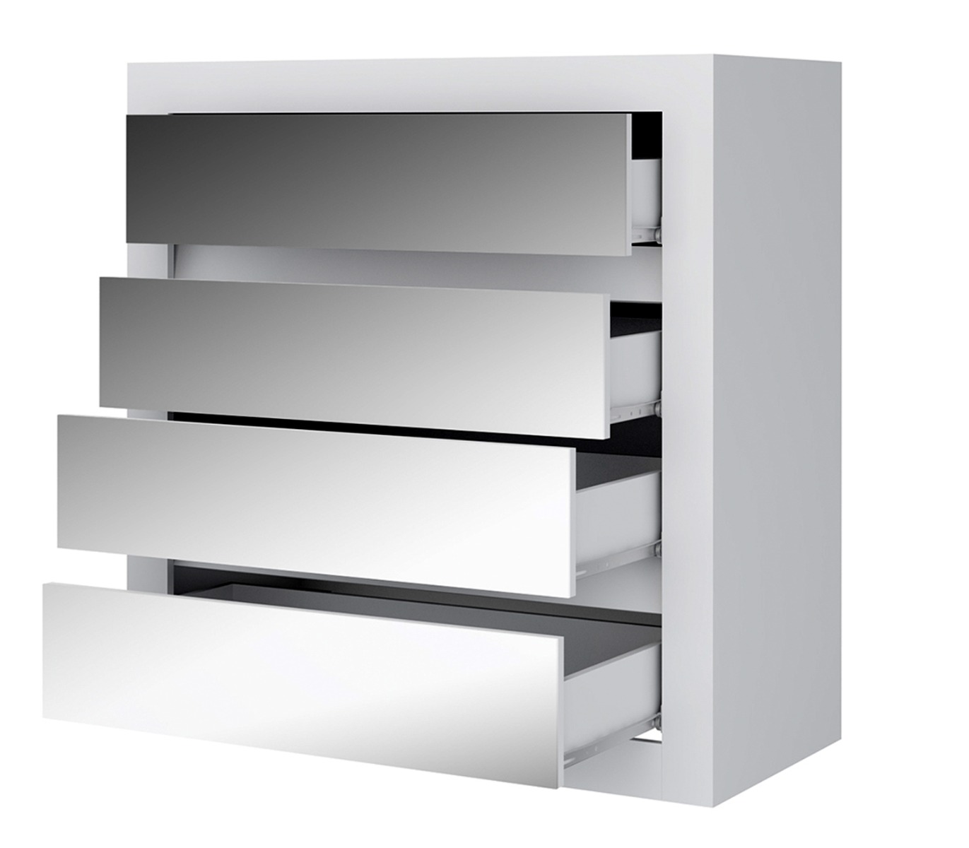 MOVEIS CARRARO COMMODE 4 LADENKAST WIT-0