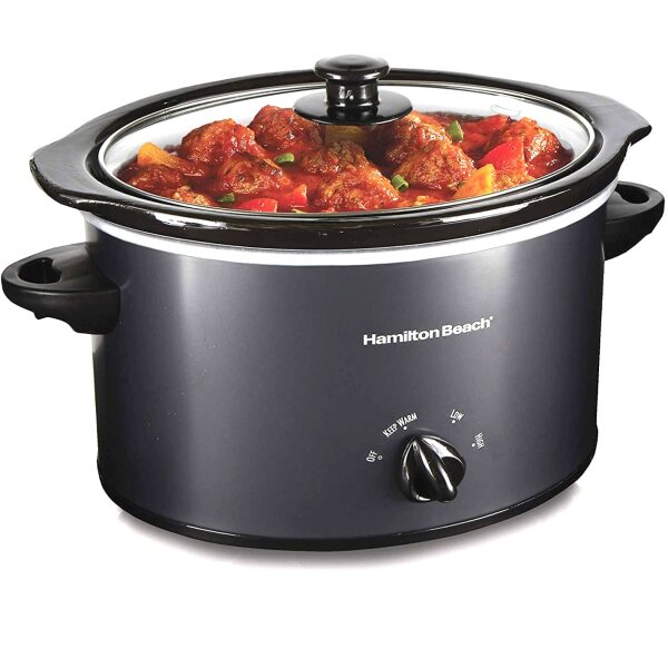 HAMILTON BEACH 3-QUART SLOWCOOKER MET VAATWASMACHINEBESTENDIG MATZWART-0