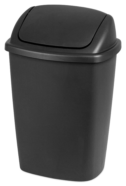 STERILITE VUILNISTON / AFVALEMMER 7.5GAL ZWART-0