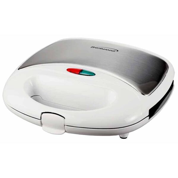 BRENTWOOD COMPACTE DUBBELE SANDWICHMAKER MET ANTIAANBAKLAAG WIT-0