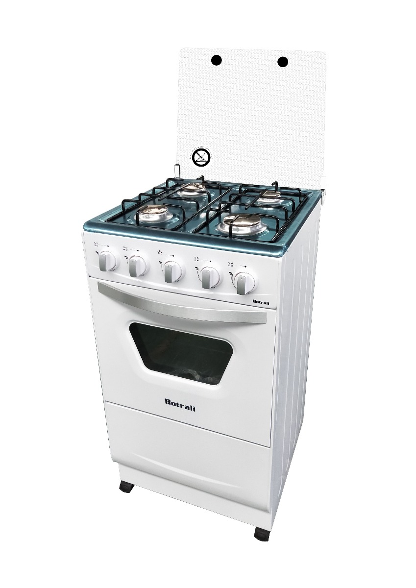 BOTRALI 4 BRANDERS GASFORNUIS WIT MET DEKSEL 20INCH-0