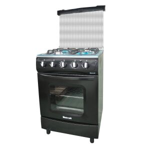 BOTRALI 4 BRANDERS GASFORNUIS MET DEKSEL ZWART 24INCH-0
