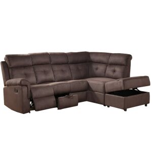 LUCERNE DARK CHOCOLATE CORNER SOFA F11105-0
