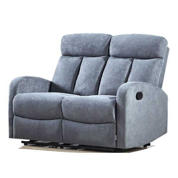LOVESEAT 2R 2 ZITS FABRIC GREY SOFA