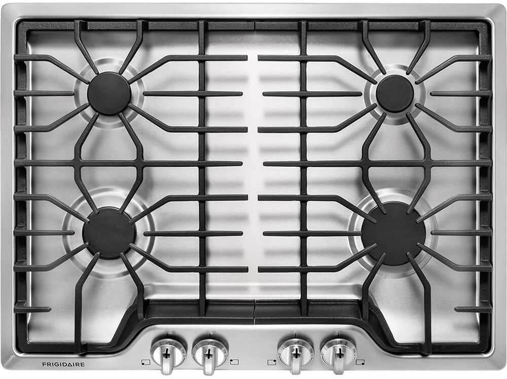 FRIGIDAIRE ROESTVRIJSTAAL AFGEDICHTE 4 BRANDERS GAS KOOKPLAAT 30 INCH