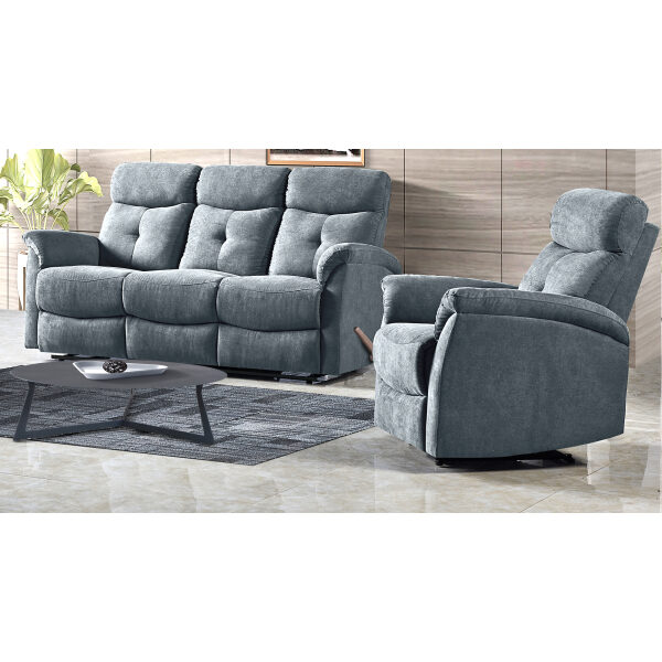 3 ZITS FABRIC GRAY SOFA