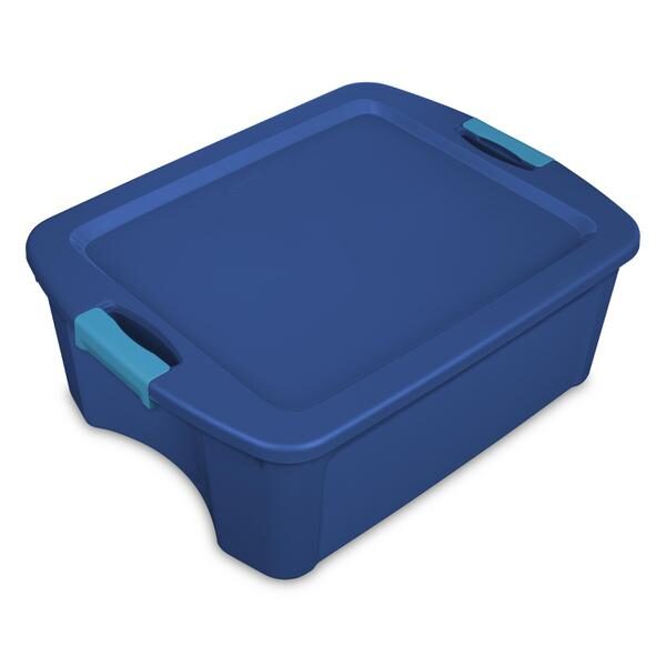 STERILITE 12 GALLON LATCH & CARRY  TRUE BLUE