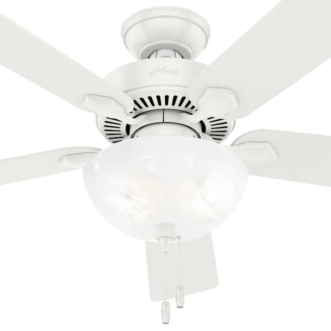 HUNTER SWANSON PLAFONDVENTILATOR FRESH WHITE LED 5 BLADE 52 INCH