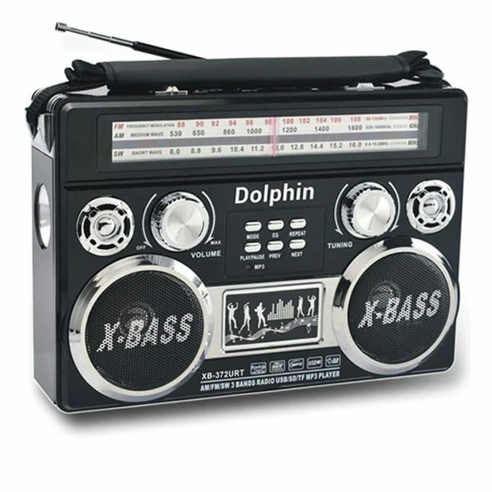 DOLPHIN DRAAGBARE RADIO AM/FM/SW BANDS + BLUETOOTH