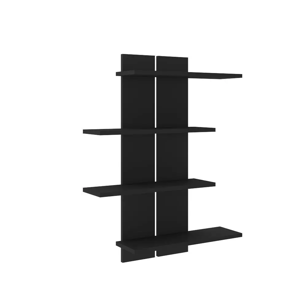 MOVELBENTO DECORATIEVE WANDKAST MET 4 PLANKEN ZWART