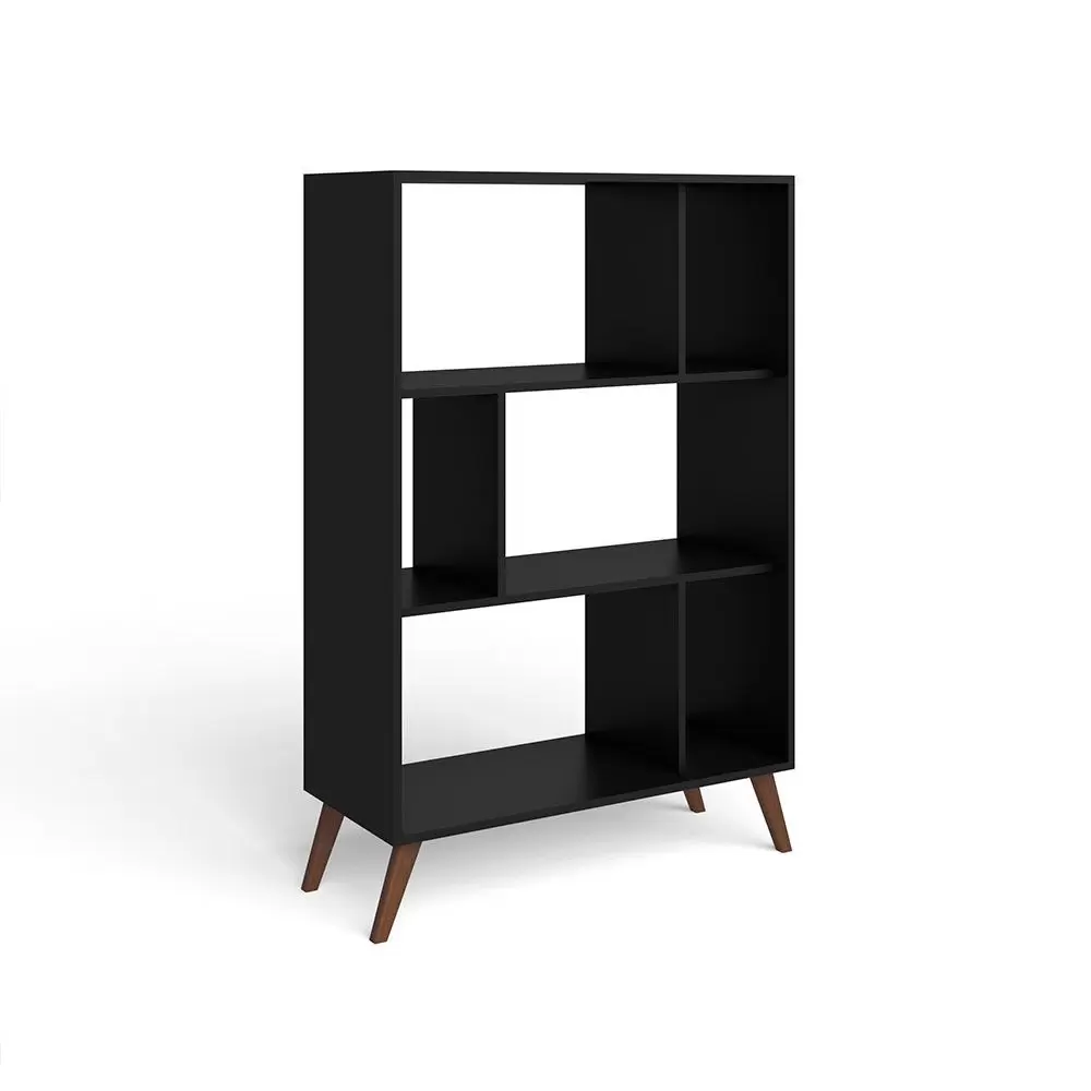 MOVELBENTO LAGE BOEKENKAST MET 3 NISSEN zwart