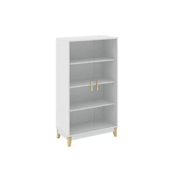 MOVELBENTO VITRINEKAST MET 2 GLAZEN DEUREN WIT
