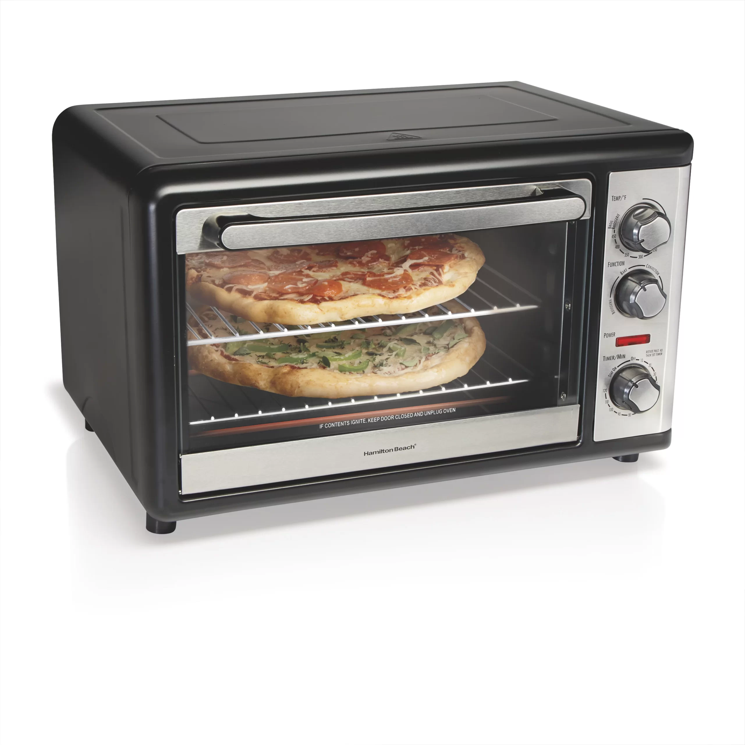 HAMILTON BEACH REVOLVING ROTISERIE COUNTERTOP OVEN MET CONVECTIE