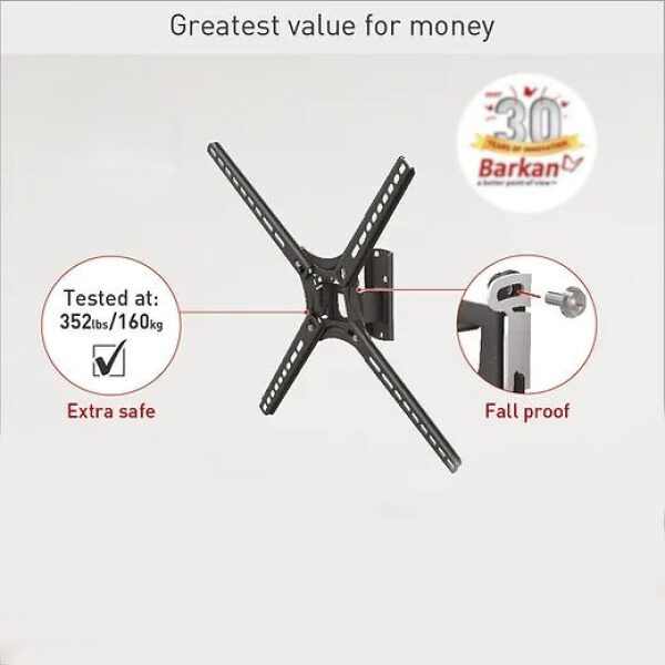 BARKAN  DRAAIBAAR  TV BRACKET MUUR BEVESTIGING  13"-65"