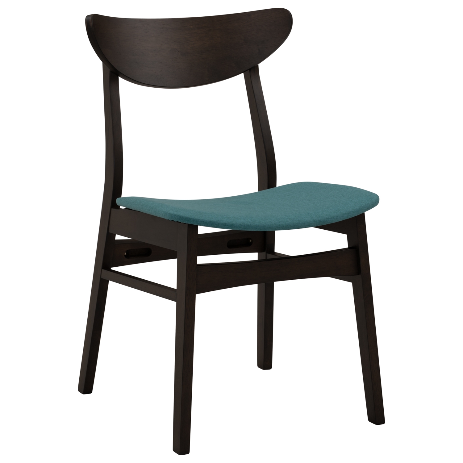 AUDREY EETKAMERSTOEL 117 DARK CHESTNUT/6105 EMERALD