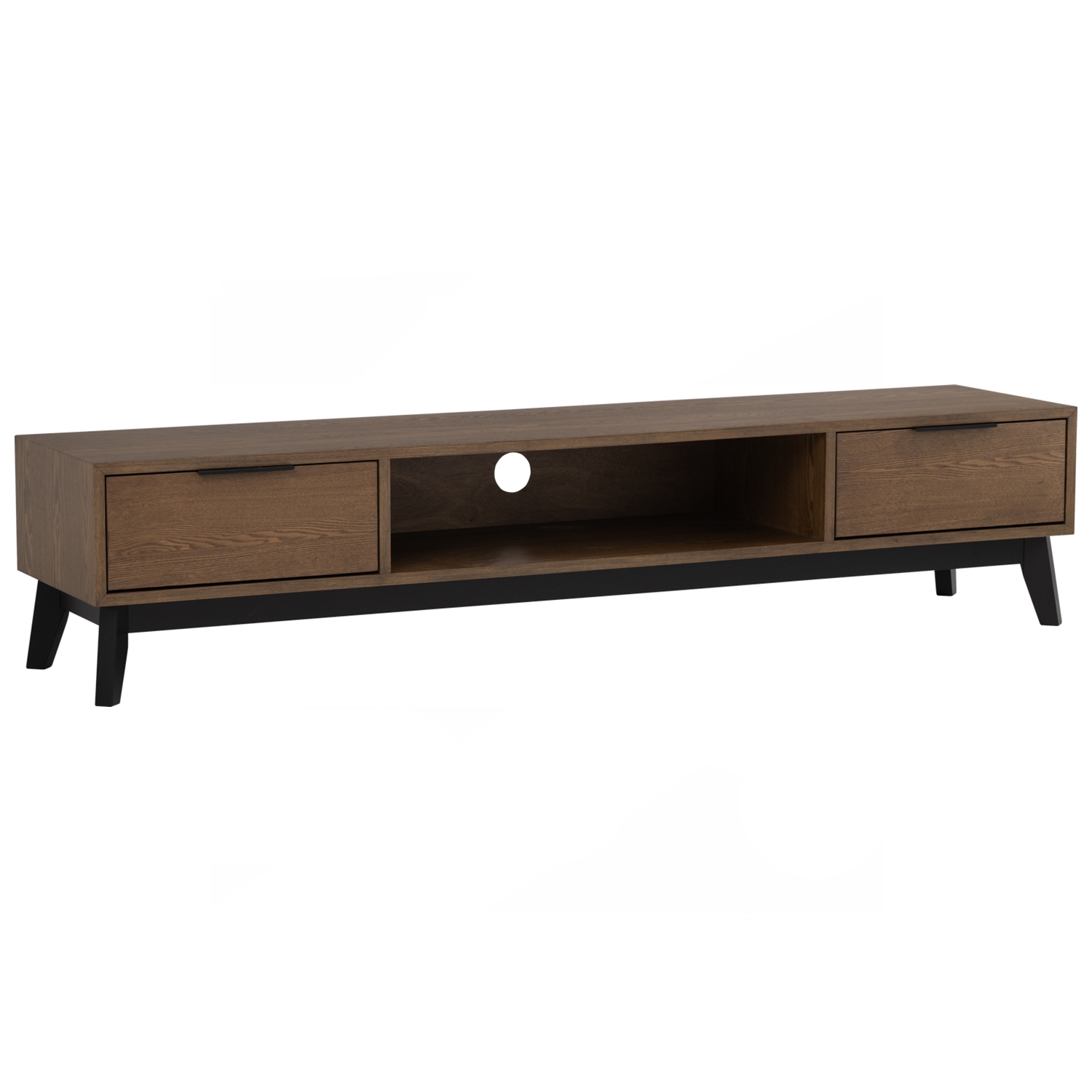 MALTON 1.8M TV CABINET 114 ZWART/109 CACAO