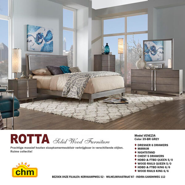 ROTTA VENEZIA GREY BEDKAMERSET