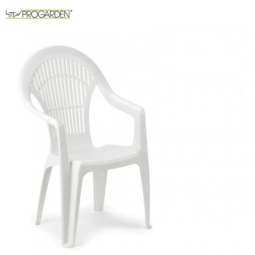 PROGARDEN VEGA STOEL HOGE RUG WIT 320392