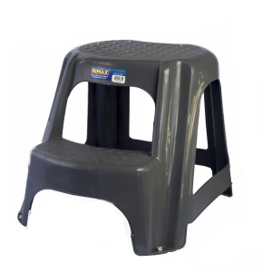 3852-XP RIMAX TWO LEVEL STEP STOOL GRAY