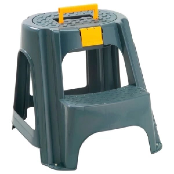 5292-XP RIMAX TWO STEP STOOL W/ORG TOP GRAY