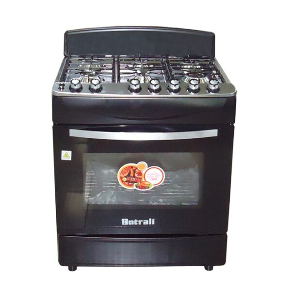 76M-B BOTRALI 6 BRANDERS GASFORNUIS ZWART 30"