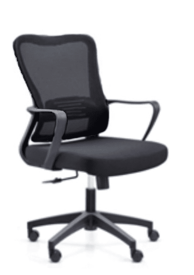 HT-329B BLACK MEDIUM BACK OFFICE CHAIR