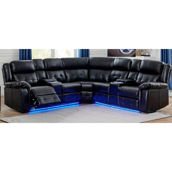 U2LIVING COBALT HOEKBANK PU LG 10 ZWART