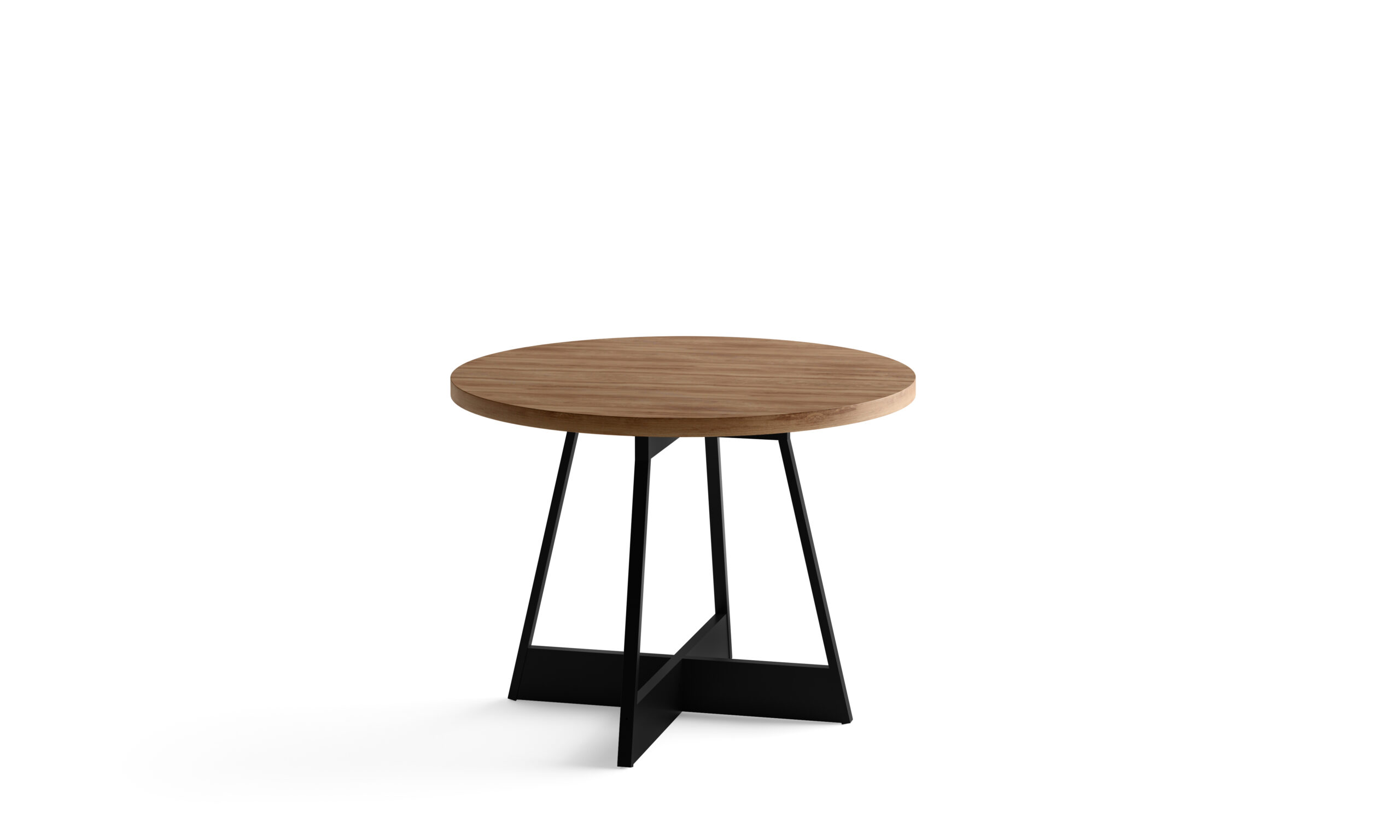 159432100 CARRARO RONDE TAFEL REF 1594 NOGAL MET ZWART