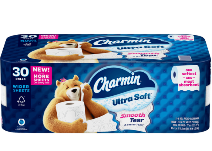 1773119 CHARMIN ULTRA SOFT BATH TISSUE, 2-PLY, 213 SHEETS, 30 ROLLS