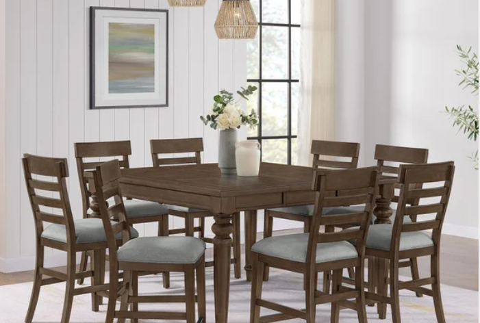 '1812445 CONCORD COUNTER HEIGHT EETTAFEL MET 8 STOELEN