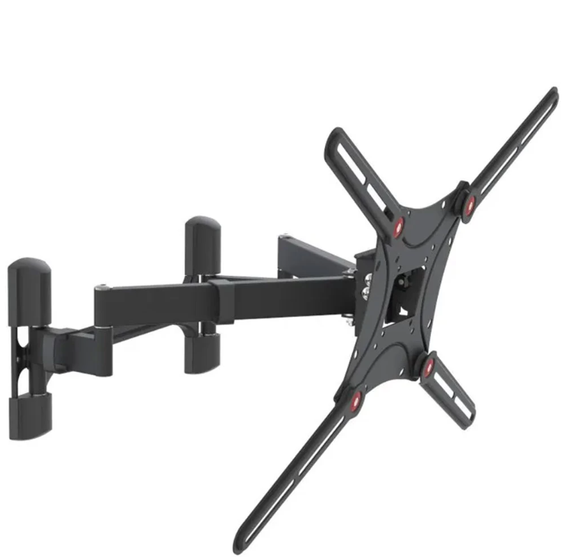 BM464 BARKAN 13"-90" 4-BEWEGINGS DUBBELE ARM TV MUURBEUGEL ZWART