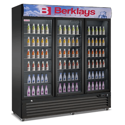 BVIT1684.3D.16 BERKLAYS DISPLAY COOLER MET 3 SCHUIFDEUREN 1680L
