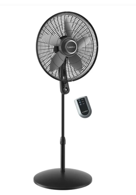S20620 LASKO 20" PEDESTAL FAN W/REMOTE,BLACK METAL GRILL