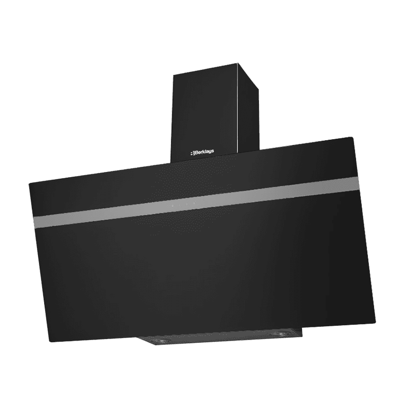 BH90SLANT.16 BERKLAYS AFZUIGKAP ZWART 90 CM
